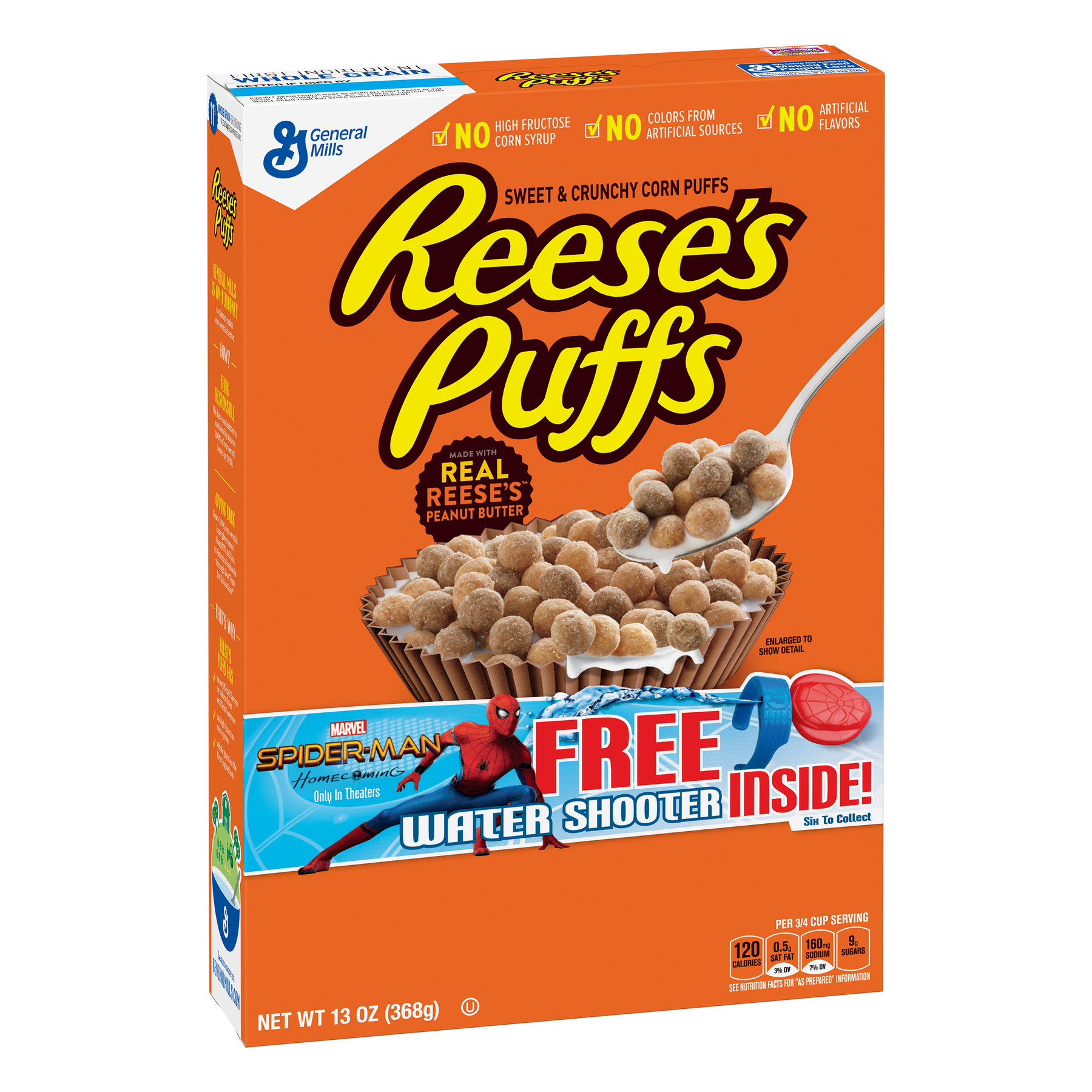 Reeses Peanut Butter Puffs Breakfast Cereal 13 Oz Box