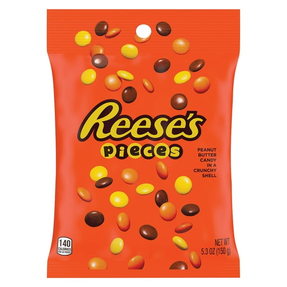 Reese's Pieces Candies 5.3oz Peg Bag (Case of 12)