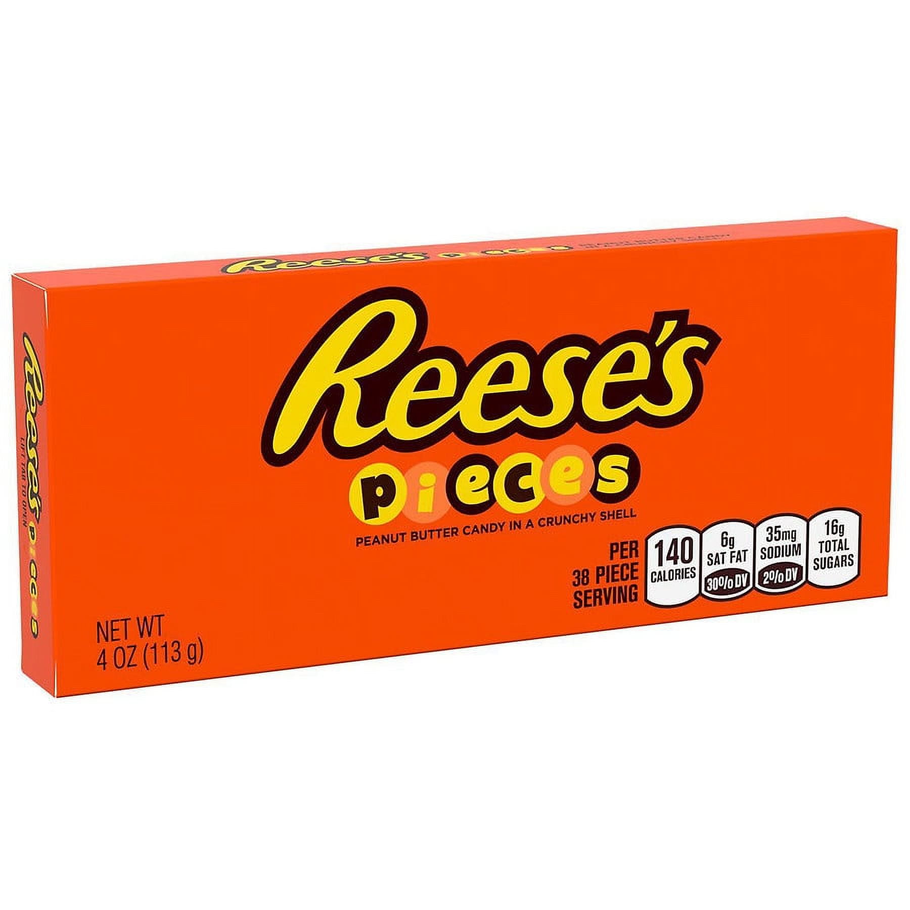 Box Candy Rees Reese's Pieces Candy, Movie Box Peanut Butter4.0oz Pack of 2 - Walmart.com