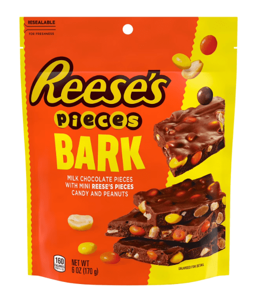 Reese's Pieces Milk Chocolate Candy with Peanuts Bark Bag, 6 oz