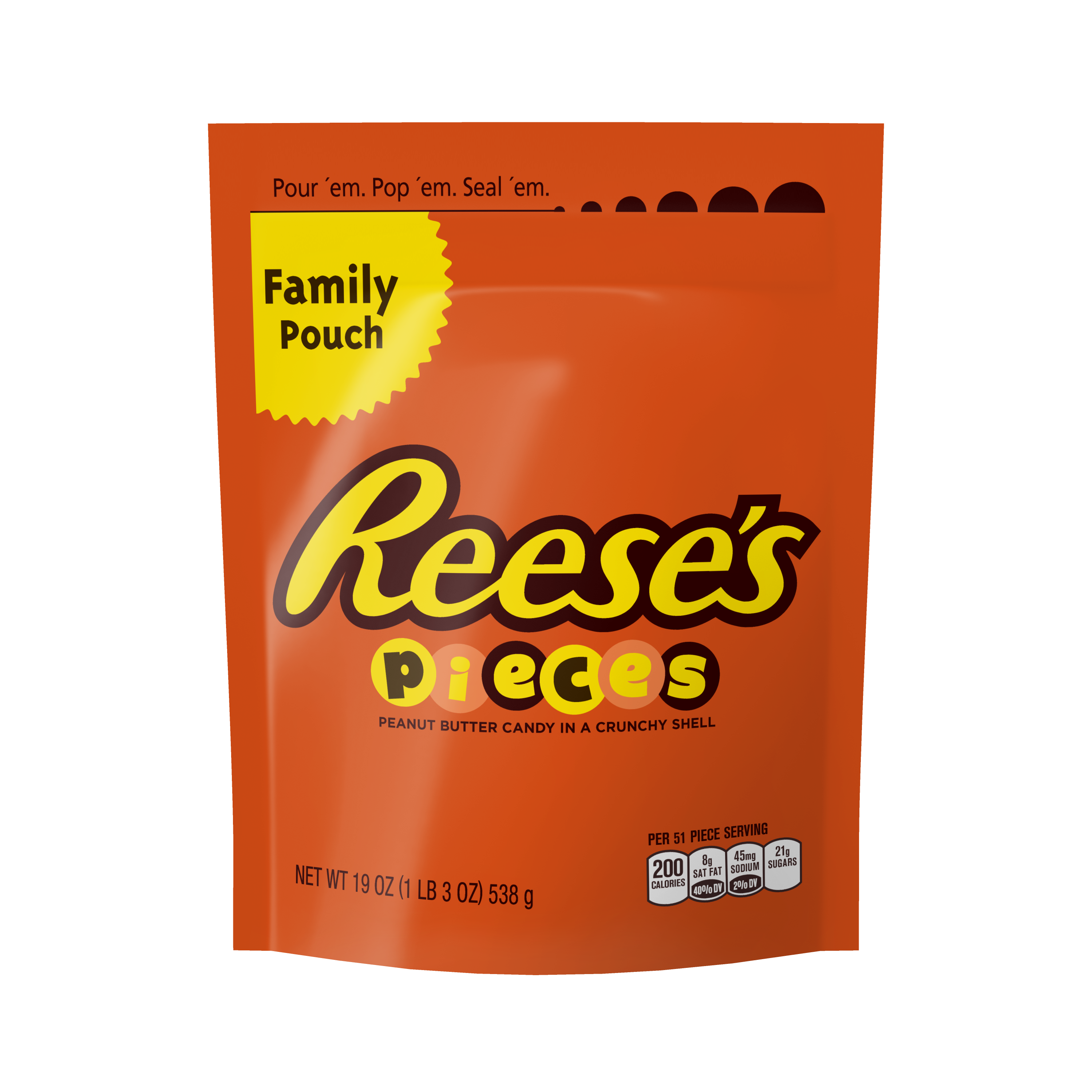Reese's Pieces Peanut Butter Candy, 19 Oz. - image 1 of 7