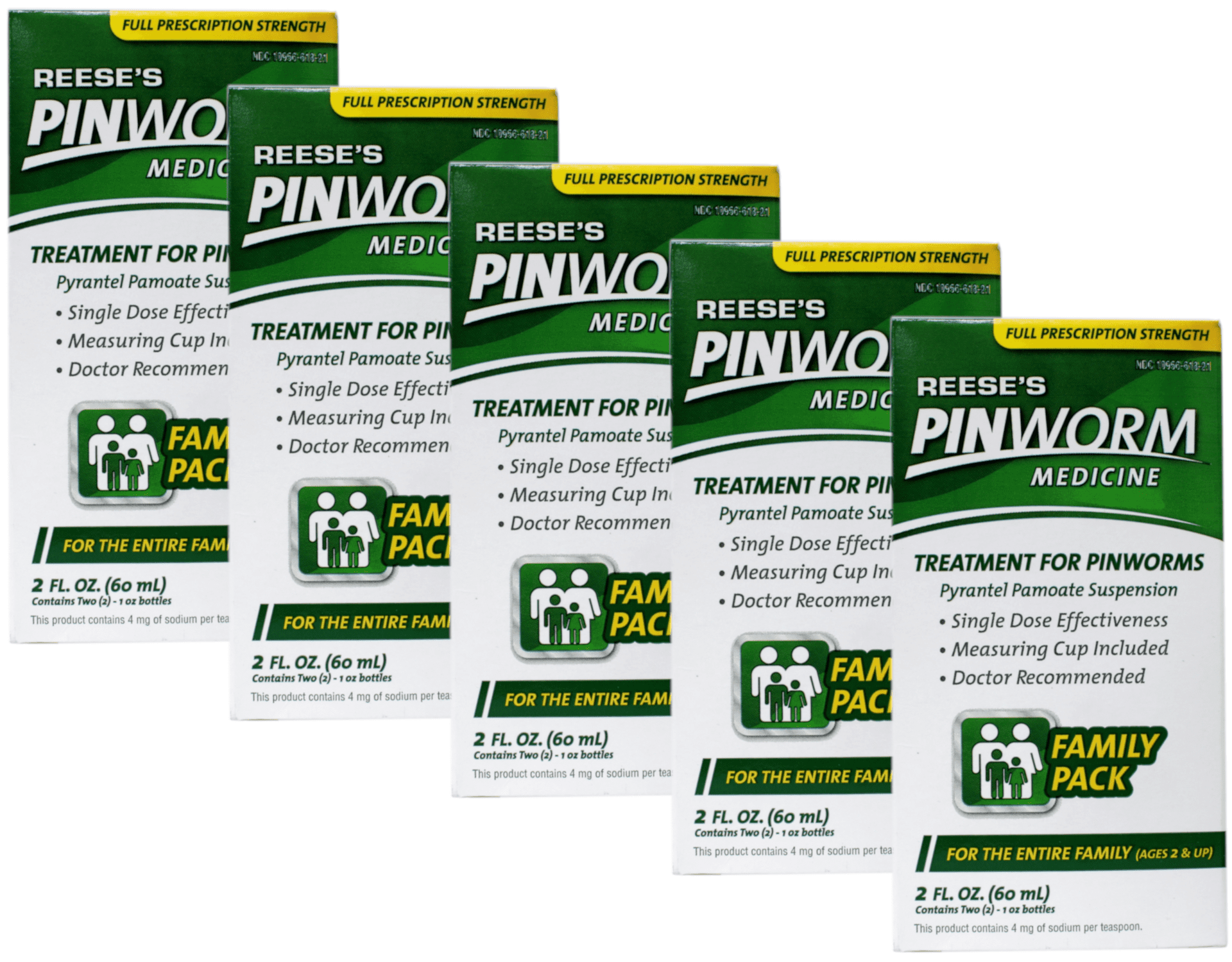 Reese's Pinworm Medicine Family Pack Banana Flavor 2 oz Pack of 5