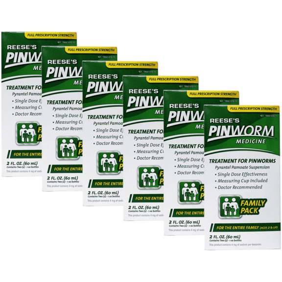 Reese's Pinworm Medicine Family Pack Banana Flavor 2 oz Pack of 6