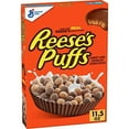 thumbnail image 1 of Reese's Puffs Chocolatey Peanut Butter Cereal, Kids Breakfast Cereal Made With Whole Grain Corn, 11.5 oz Box, 1 of 3