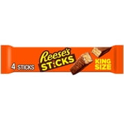 Reese's Sticks Chocolate and Peanut Butter Creme Wafer King Size Candy, Bar 3 oz
