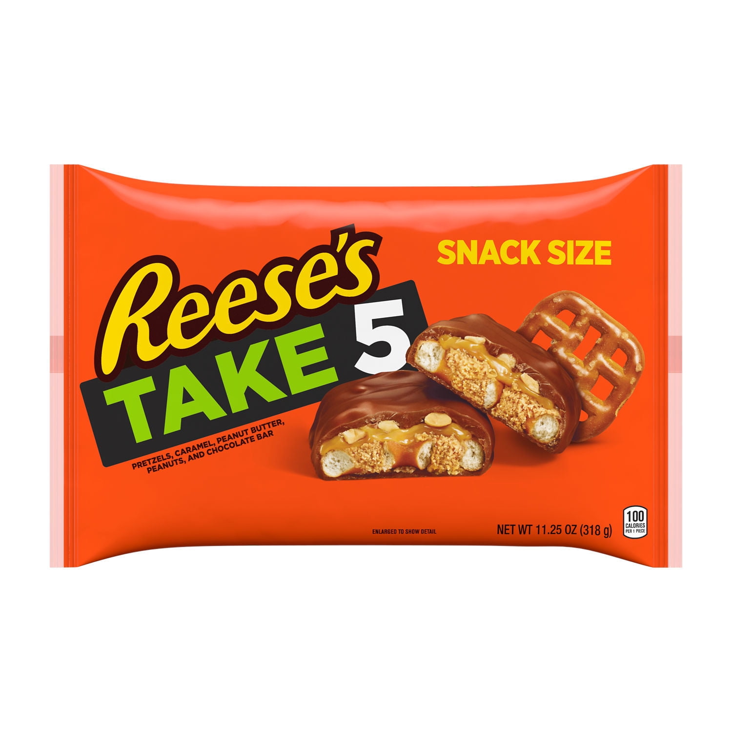  REESE'S TAKE 5 Pretzel, Peanut and Chocolate Snack Size,  Christmas Candy Bag, 11.25 oz : Grocery & Gourmet Food