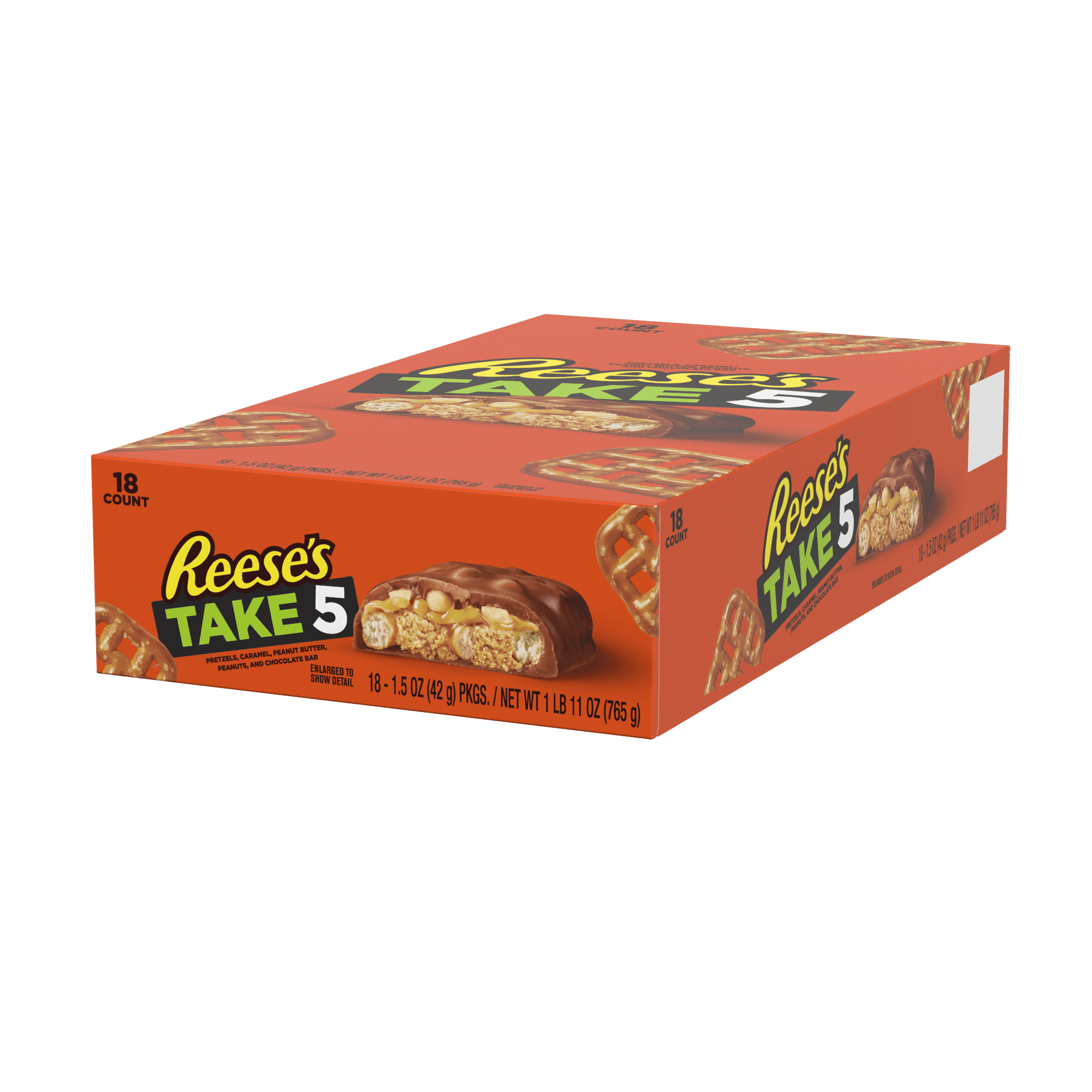 Reese's Take5, 5 Layer Candy Bars Box, 1.5 oz., 18 Ct.
