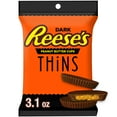 thumbnail image 1 of Reese's Thins Dark Chocolate Peanut Butter Cups Candy, Bag 3.1 oz, 1 of 9