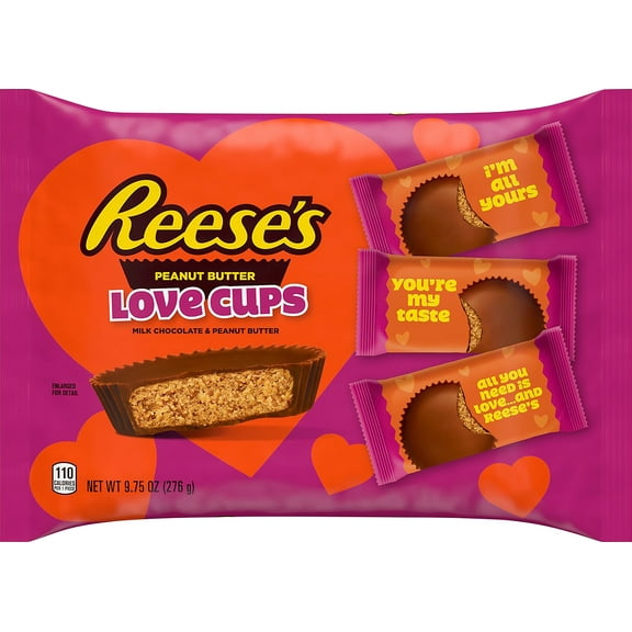 Reese's Valentine's Peanut Butter Love Cups, Snack Size 6.75 oz