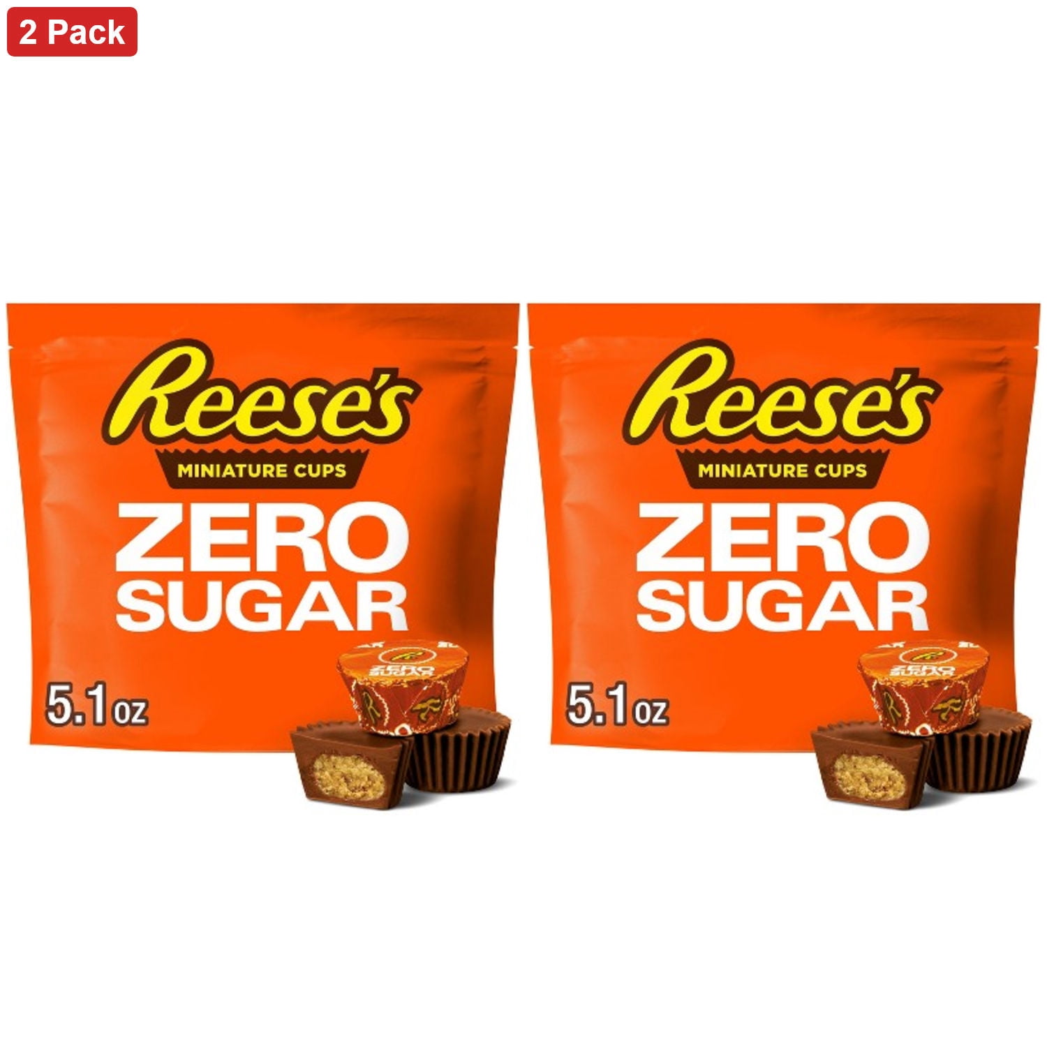Reese's Zero Sugar Miniatures Chocolate Peanut Butter Cups Candy - 5.1oz