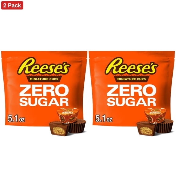 Reese's Zero Sugar Miniatures Chocolate Peanut Butter Cups Candy - 5.1oz