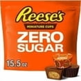 thumbnail image 1 of Reese's Zero Sugar Miniatures Chocolate Peanut Butter Cups Candy, Bag 15.5 oz (2 Pack), 1 of 1