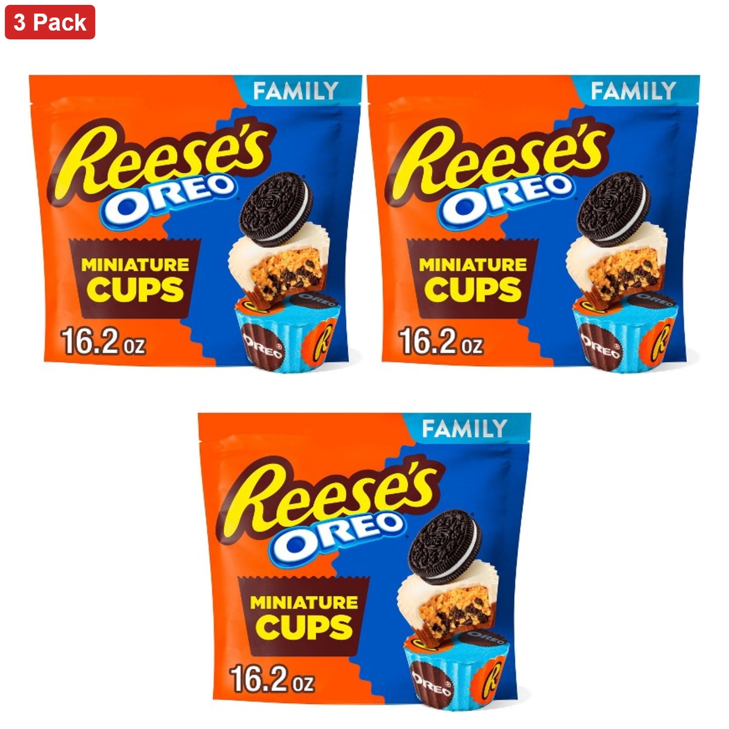 Reese's with OREO Milk Chocolate and White Crème Peanut Butter Cups Candy - 16.2oz