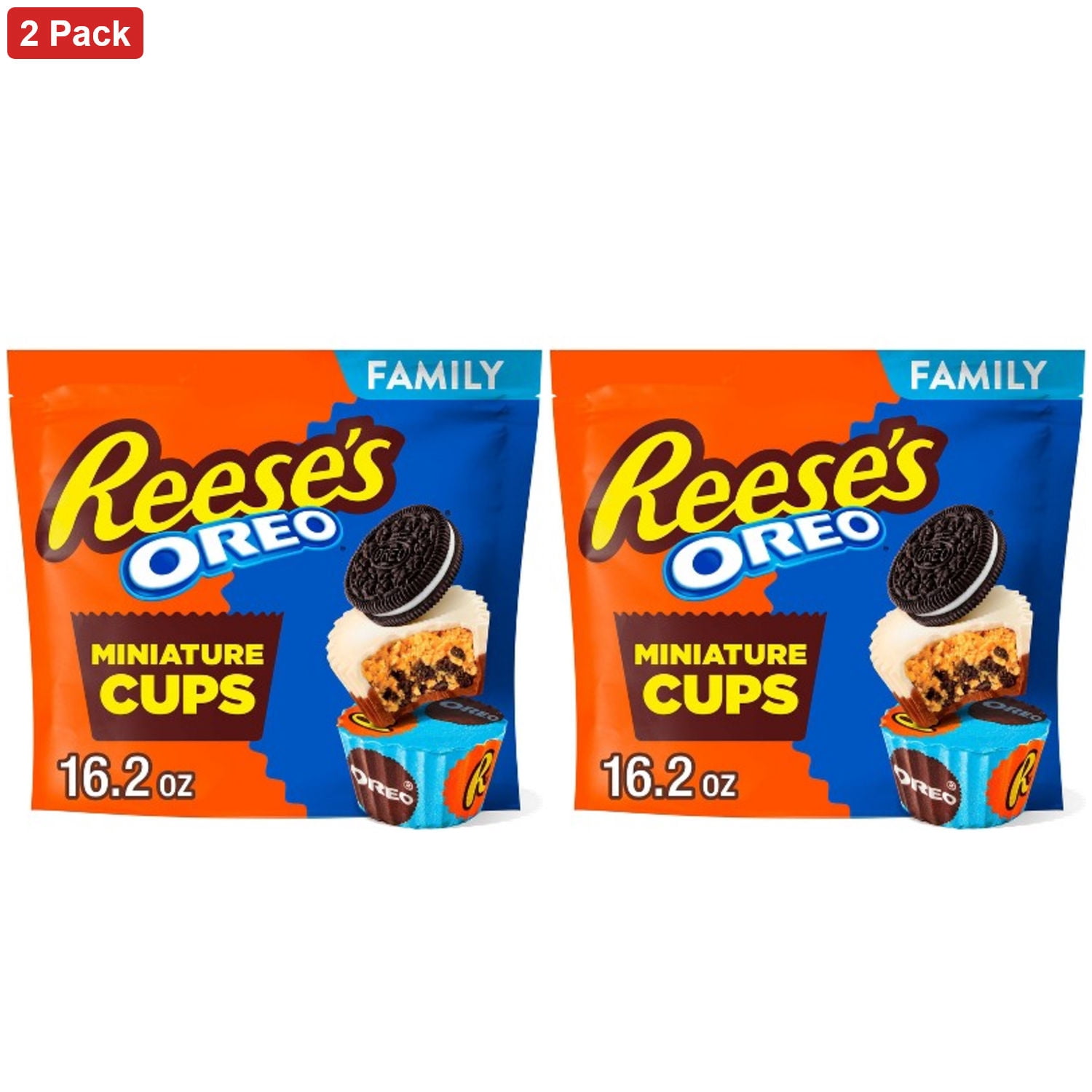 Reese's with OREO Milk Chocolate and White Crème Peanut Butter Cups Candy - 16.2oz