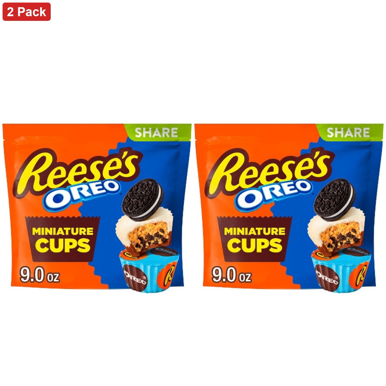 Reese's with OREO Milk Chocolate and White Crème Peanut Butter Cups Candy - 9oz