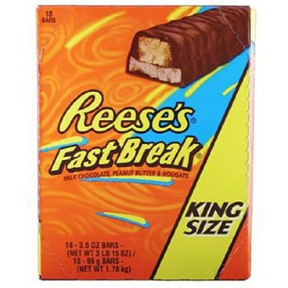Product Of Reeses , King Size Fastbreak, Count 18 (3.5 oz) - Chocolate Candy / Grab Varieties & Flavors