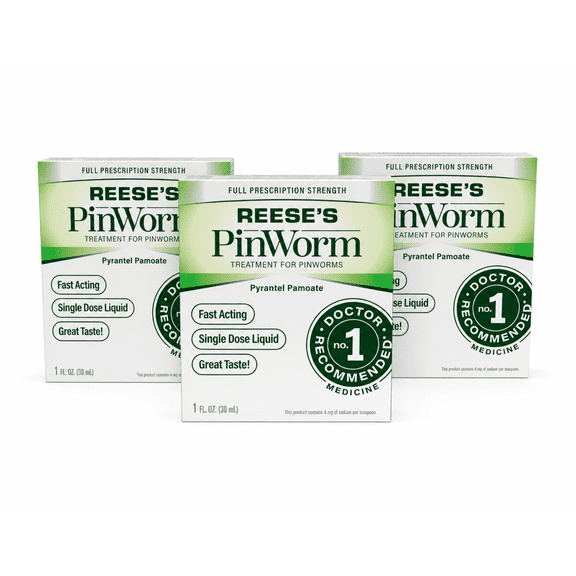 Reeses Pinworm Medicine Full Strength Liquid - 1 Oz, 3 Pack