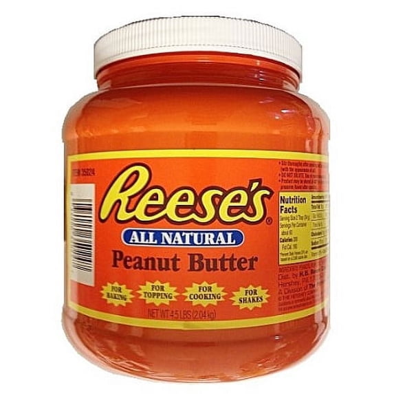 Reese's All Natural Peanut Butter Topping Large 4.5 Lb Jar