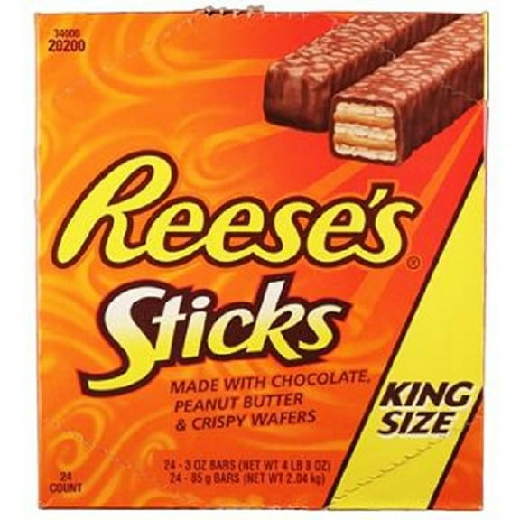Reeses Sticks, King Size, Count 24 (3 oz) - Chocolate Candy / Grab Varieties & Flavors
