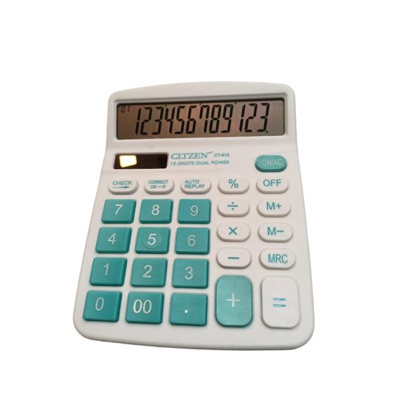 Reet- Basic Electronic Calculator 12 Digit Display (Artcic (Pecock Shade)) | Calculates Products Division