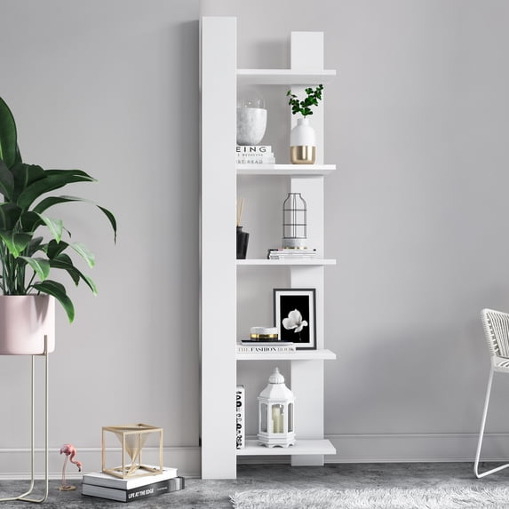 Reeta 63 Inches 5 Tier Shelf | Side Bookshelf | Minimal Furniture