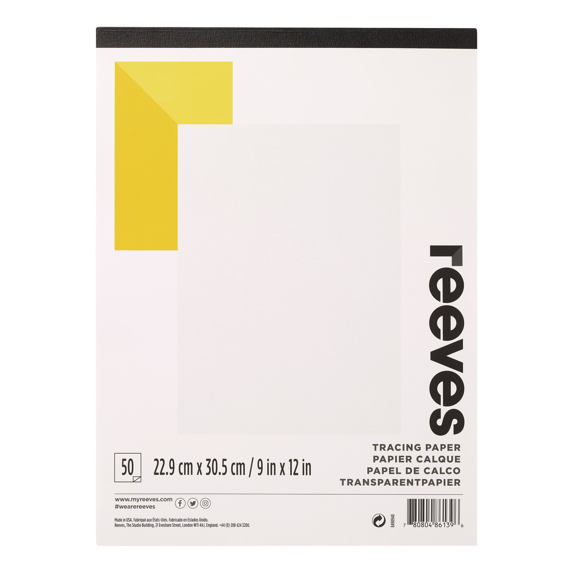Reeves 9" x 12" Tracing Pad - 25lb/50 sheets