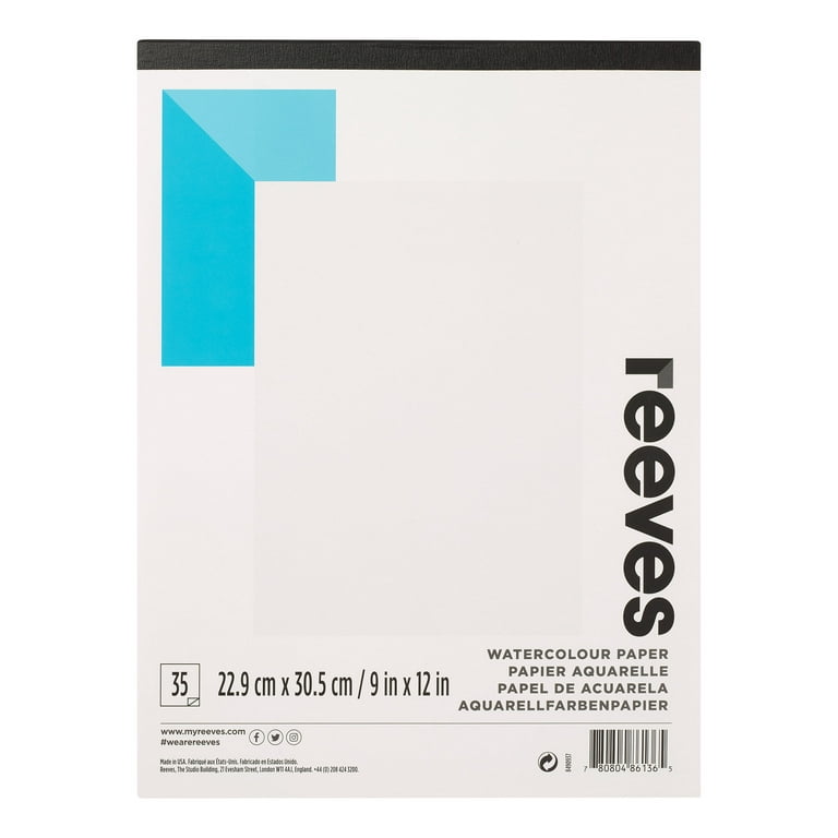 Bulk Buy: Reeves Water Colour Paper Pad 9X12 35 Sheets 90lb 8490530  (4-Pack) 
