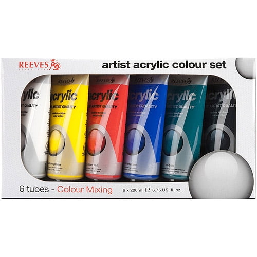 Reeves Acrylic Paint Color (Set of 6)