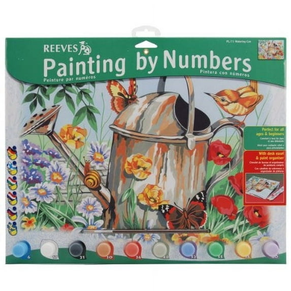 Reeves Large Acrylic Painting By Numbers - Watering Can