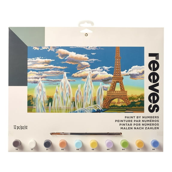 Reeves Large Paint by Numbers Set - Eiffel Tower