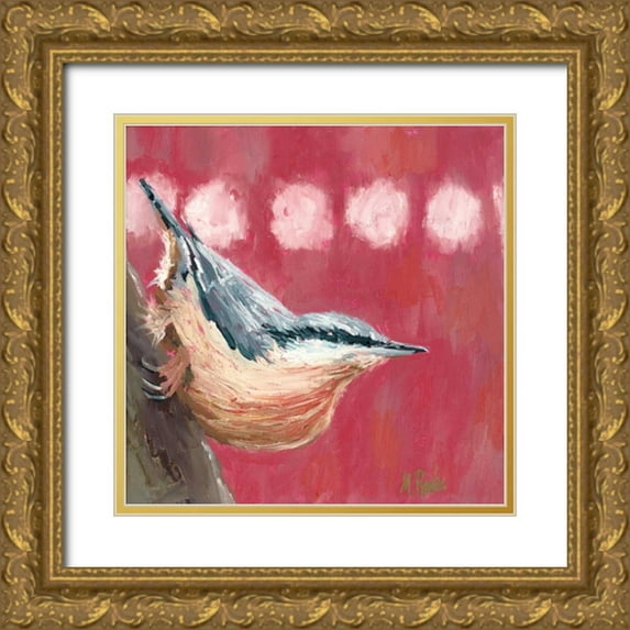 Reeves, Molly 20x20 Gold Ornate Wood Framed with Double Matting Museum Art Print Titled - Hope Nuthatch