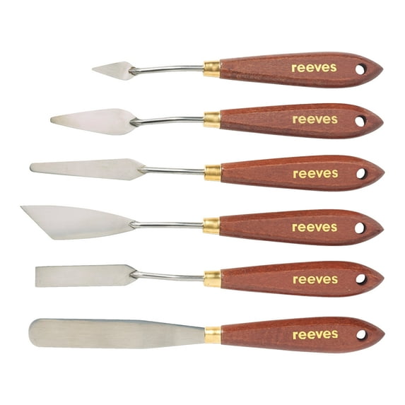 Reeves Steel Blade Flexible Painting Knives, Assorted Sizes, Set of 6