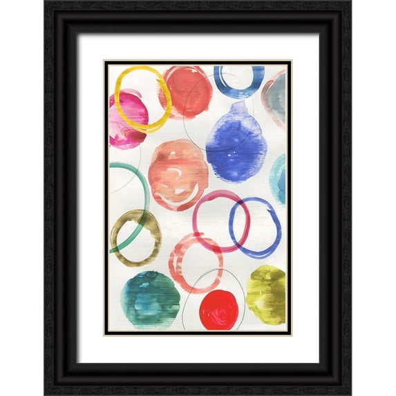 Reeves, Tom 11x14 Black Ornate Wood Framed with Double Matting Museum Art Print Titled - Ringlets II