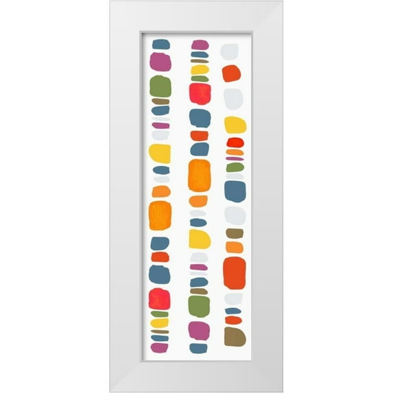 Reeves, Tom 11x24 White Modern Wood Framed Museum Art Print Titled - Pebble II