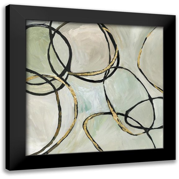Reeves, Tom 12x12 Black Modern Framed Museum Art Print Titled - Infinity Rings I