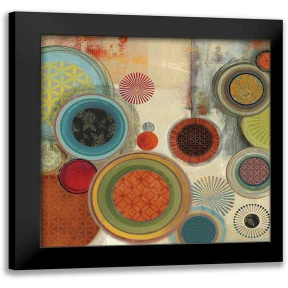 Reeves, Tom 12x12 Black Modern Framed Museum Art Print Titled - Motions I