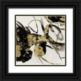 thumbnail image 1 of Reeves, Tom 12x12 Black Ornate Wood Framed with Double Matting Museum Art Print Titled - Gestural Black and Gold I, 1 of 4