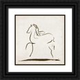 thumbnail image 1 of Reeves, Tom 12x12 Black Ornate Wood Framed with Double Matting Museum Art Print Titled - Horse I, 1 of 4
