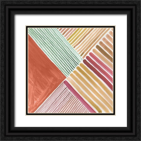 Reeves, Tom 12x12 Black Ornate Wood Framed with Double Matting Museum Art Print Titled - Mikado II