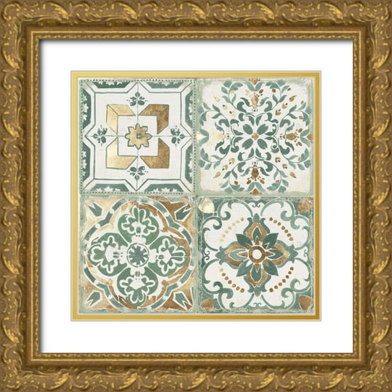 Reeves, Tom 12x12 Gold Ornate Wood Framed with Double Matting Museum Art Print Titled - Seagreen Sentinment