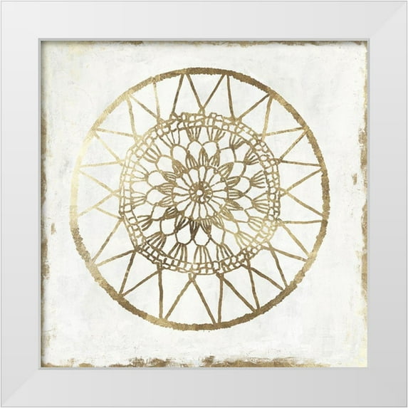 Reeves, Tom 12x12 White Modern Wood Framed Museum Art Print Titled - Gilded Star II