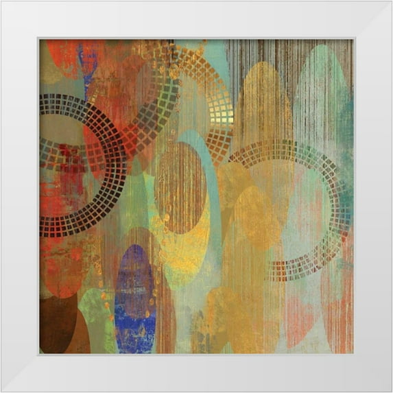 Reeves, Tom 12x12 White Modern Wood Framed Museum Art Print Titled - Side by Side I