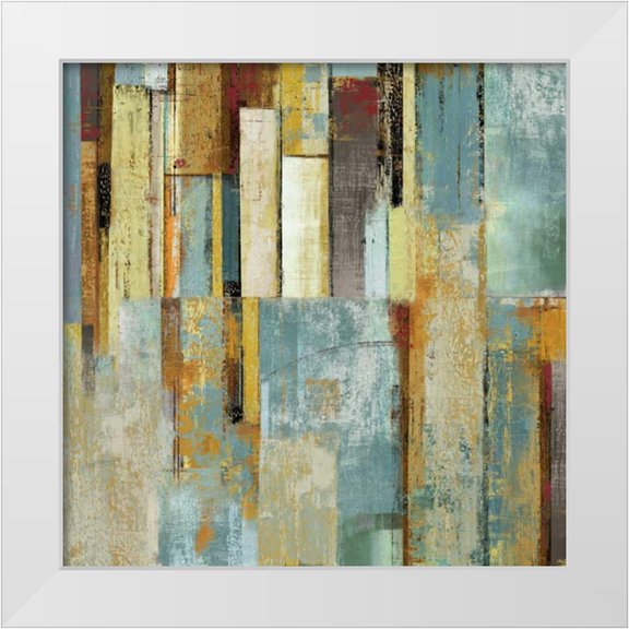 Reeves, Tom 12x12 White Modern Wood Framed Museum Art Print Titled - Tribeca I