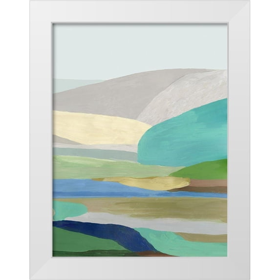 Reeves, Tom 12x14 White Modern Wood Framed Museum Art Print Titled - Free Land I