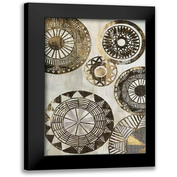 Reeves, Tom 13x18 Black Modern Framed Museum Art Print Titled - African Rings II