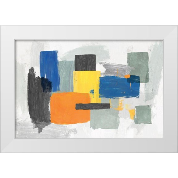 Reeves, Tom 14x11 White Modern Wood Framed Museum Art Print Titled - Bloc Party