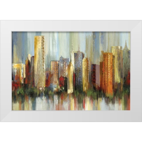 Reeves, Tom 14x11 White Modern Wood Framed Museum Art Print Titled - Metropolis