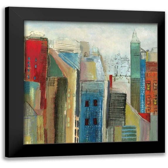 Reeves, Tom 15x15 Black Modern Framed Museum Art Print Titled - Sunlight City II