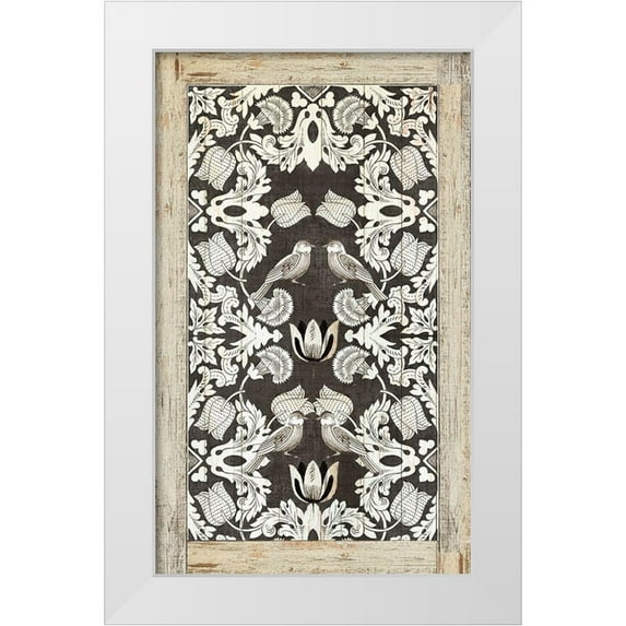 Reeves, Tom 16x24 White Modern Wood Framed Museum Art Print Titled - Floral Print I