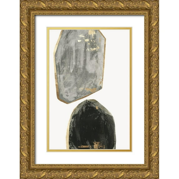 Reeves, Tom 17x24 Gold Ornate Wood Framed with Double Matting Museum Art Print Titled - Stones I